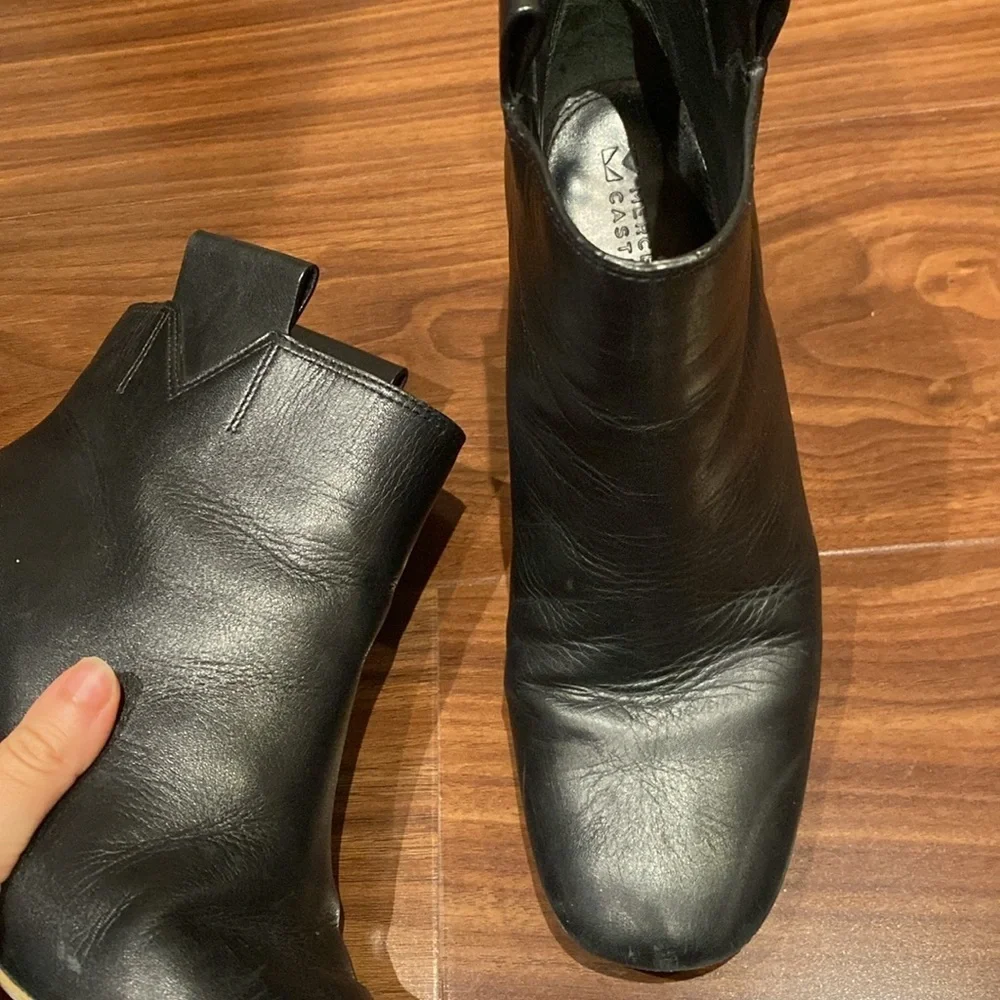 Mercedes Castillo /  Bailee black Leather Booties ankle boots 36.5 6.5 - Picture 4 of 10